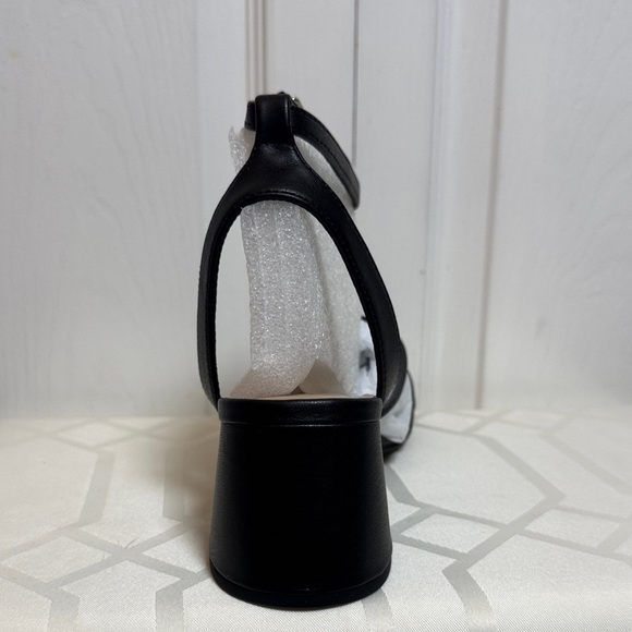 Soda Black Strappy Block Heels - Picture 9 of 9